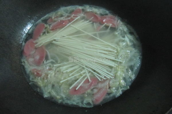 白菜炝汤面的做法图解8