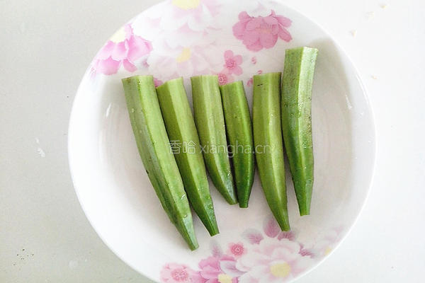 竹荪酿秋葵的做法图解3