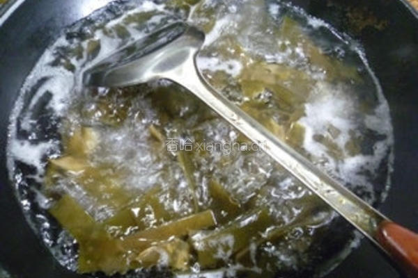 咸菜香干炒海带的做法图解4