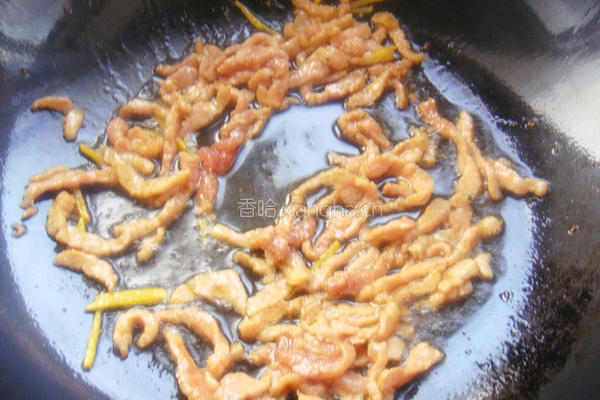 榨菜青椒肉丝的做法图解6