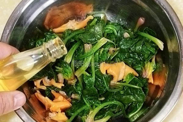 赤贝拌菠菜的做法图解5