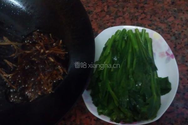 白灼油菜的做法图解4