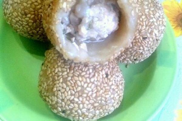 榨菜鲜肉麻球的做法图解9