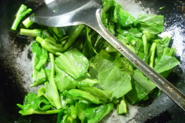 香干炒油菜蕻的做法图解5