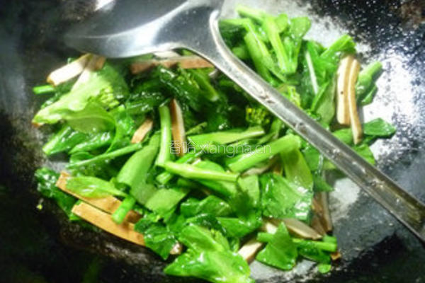 香干炒油菜蕻的做法图解7