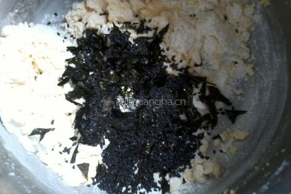 黑芝麻海苔饼干的做法图解5