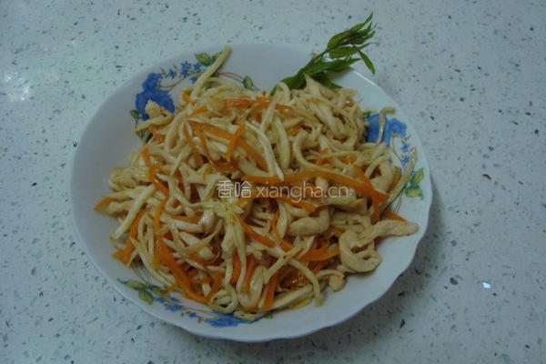 高茇炒鸡丝的做法图解4