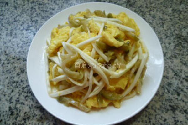榨菜茭白炒鸡蛋的做法图解15