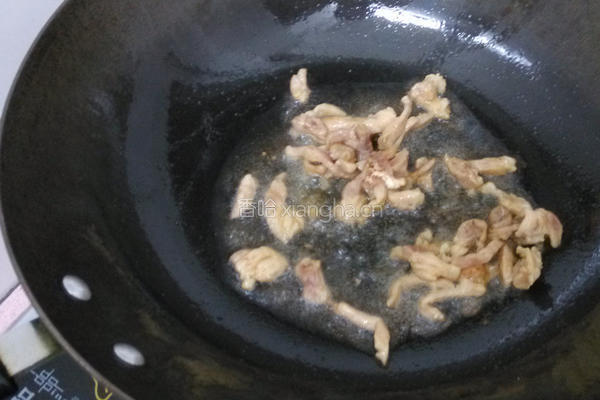 韭菜花香干炒肉的做法图解2