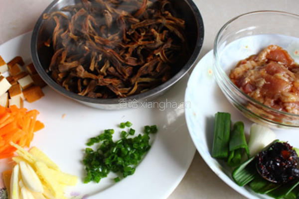 干豆角炒肉的做法图解3