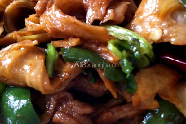 青椒肉丝炒水面筋的做法图解11