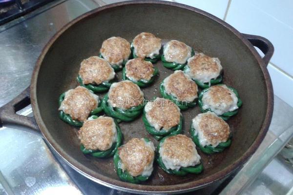 豆角酿鲮鱼肉的做法图解9
