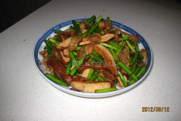 五花肉炒香干的做法图解5