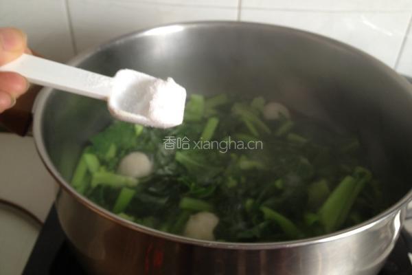 青菜鱼丸汤的做法图解5