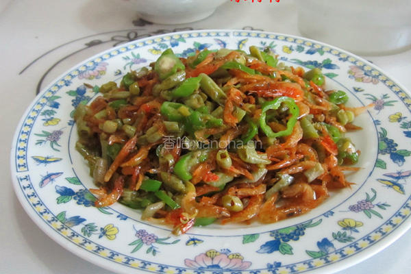 咸豆角炒米虾的做法图解8