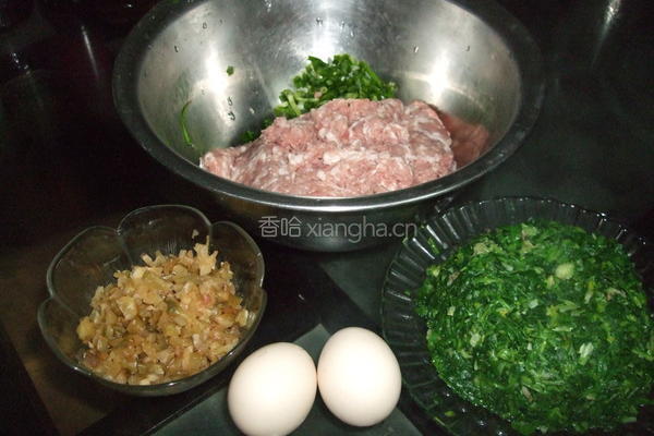 荠菜馄饨的做法图解1