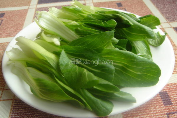 虾仁油菜心的做法图解1