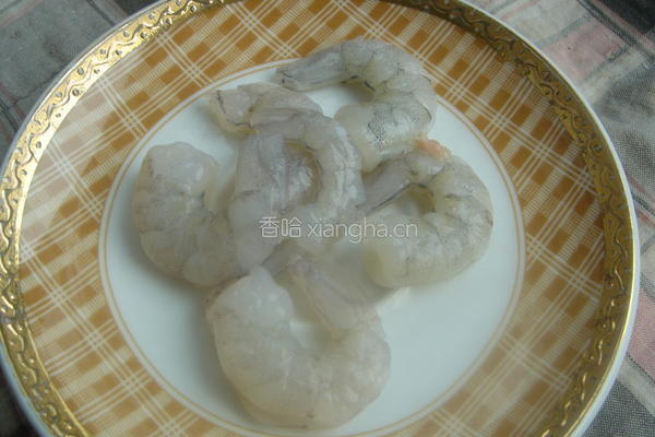 虾仁油菜心的做法图解2
