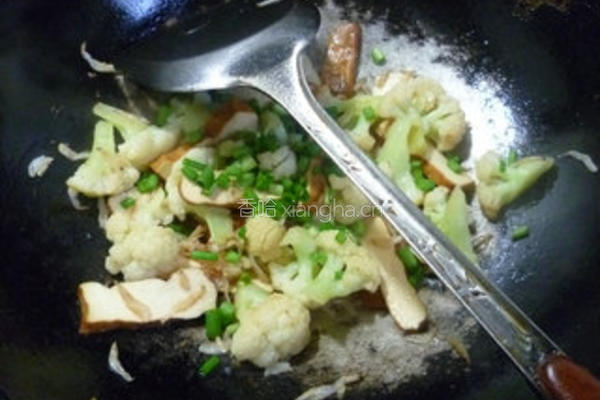 虾皮香干炒花菜的做法图解14