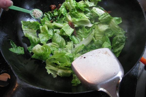 豆豉鲮鱼生菜的做法图解6