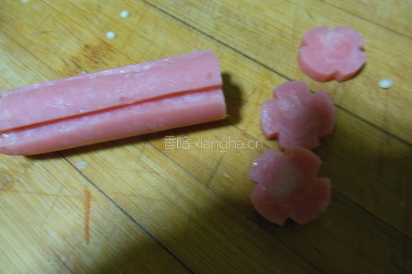 秋葵炒火腿的做法图解3