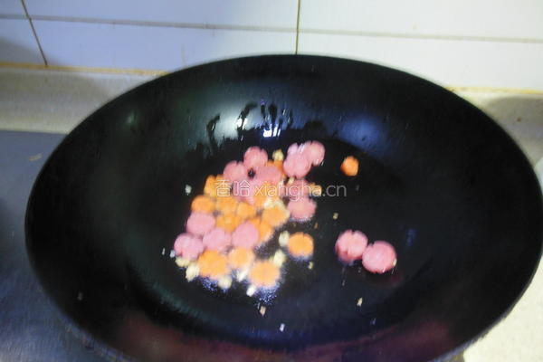 秋葵炒火腿的做法图解6