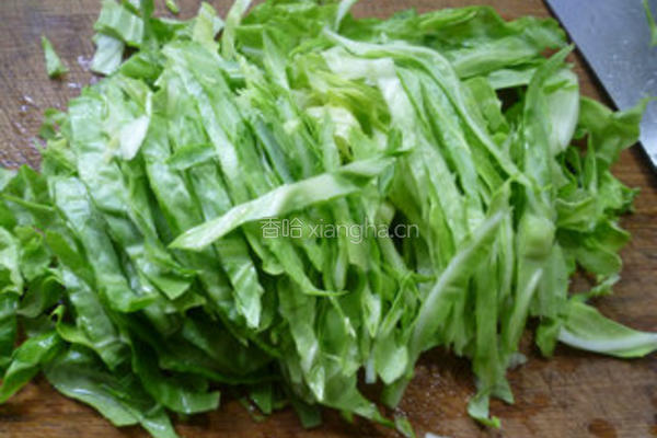 香干牛心菜炒米粉的做法图解4