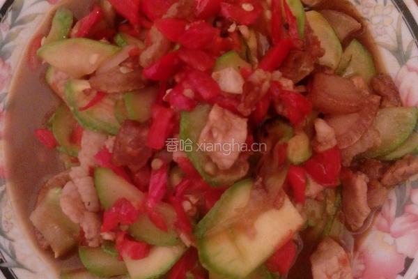 西葫芦炒肉的做法图解4