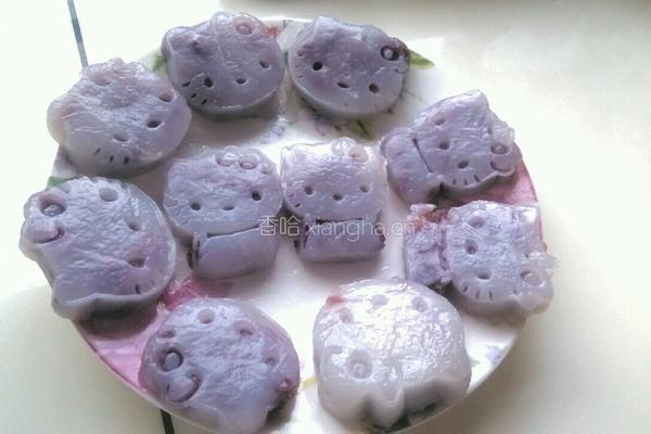 水晶紫薯饼的做法图解7