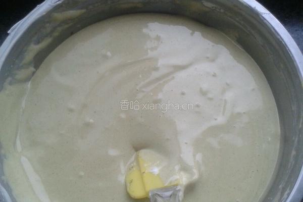 8寸绿茶蛋糕的做法图解3