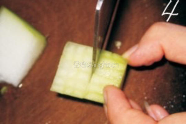豆鼓烧冬瓜的做法图解4