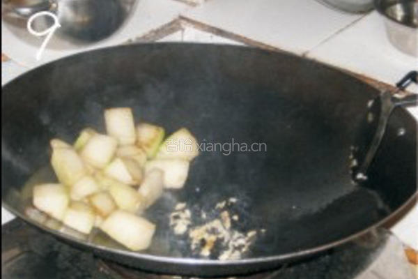 豆鼓烧冬瓜的做法图解9