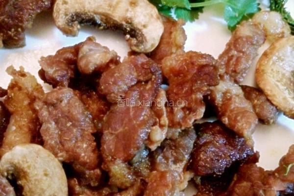 孜然烤牛肉配蘑菇的做法图解3