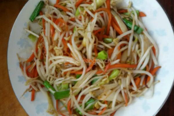 青蒜炒绿豆芽的做法图解6