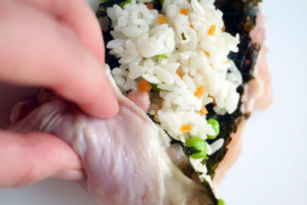 海苔鸡腿饭卷的做法图解4