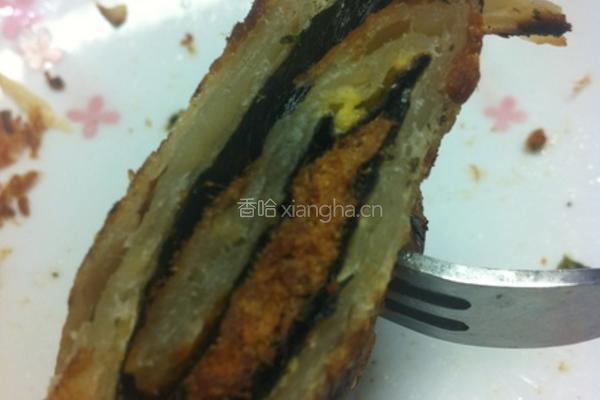 海苔肉松葱油饼
