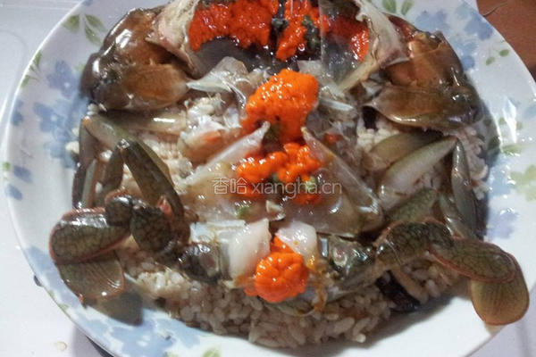 锯缘青蟹米糕的做法图解8
