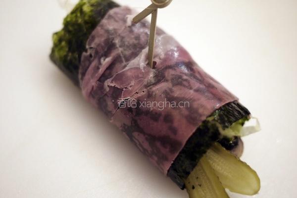 帕马磨菇海苔卷的做法图解6