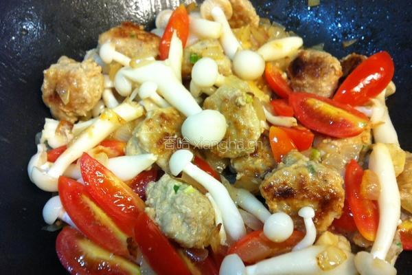 茄汁肉丸意大利面的做法图解7