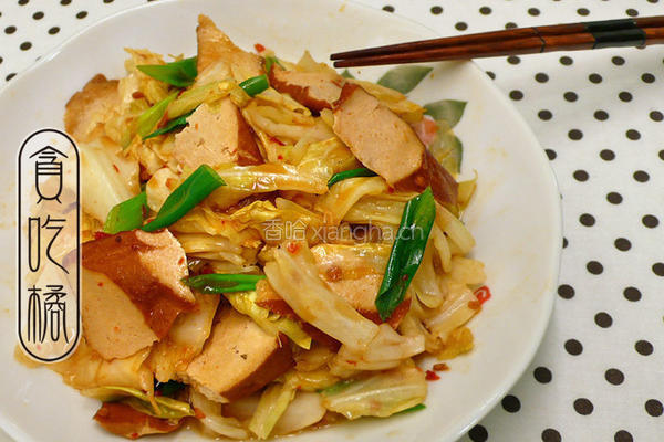 豆瓣香干炒白菜
