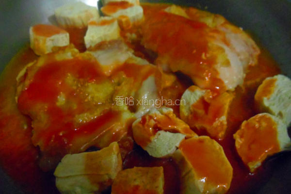 茄汁烧鸡腿的做法图解4