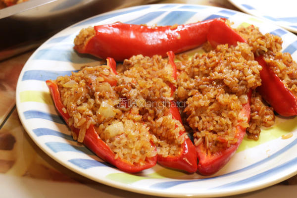 甜椒镶饭的做法图解7