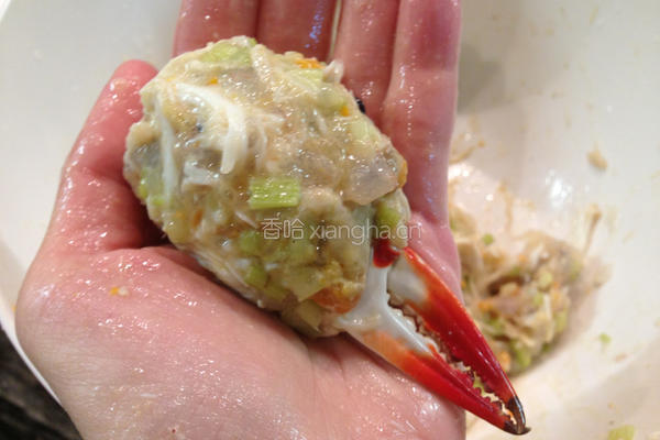 百花酿蟹钳的做法图解5