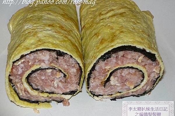 鸡蛋海苔卷的做法图解3