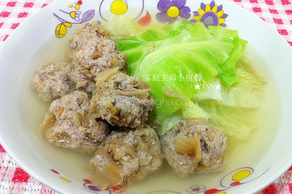 上汤冬菜丸的做法图解4