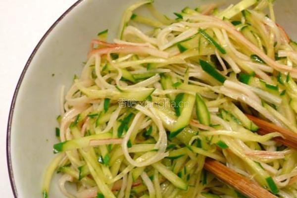 芥末蟹肉瓜丝的做法图解5
