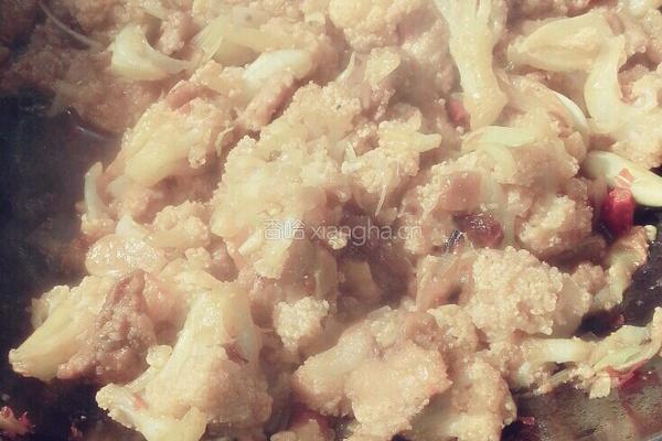 菜花炒肉的做法图解8