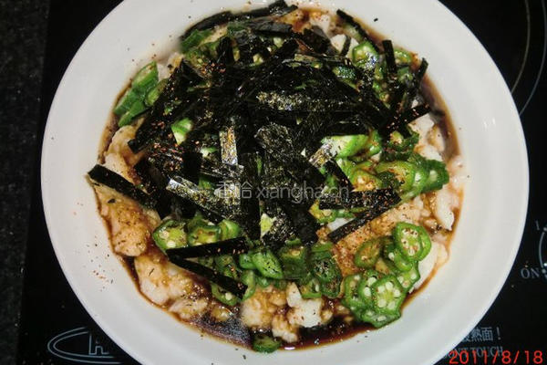 山药秋葵冷豆腐