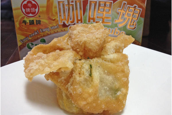 咖哩蟹肉炸响铃的做法图解9