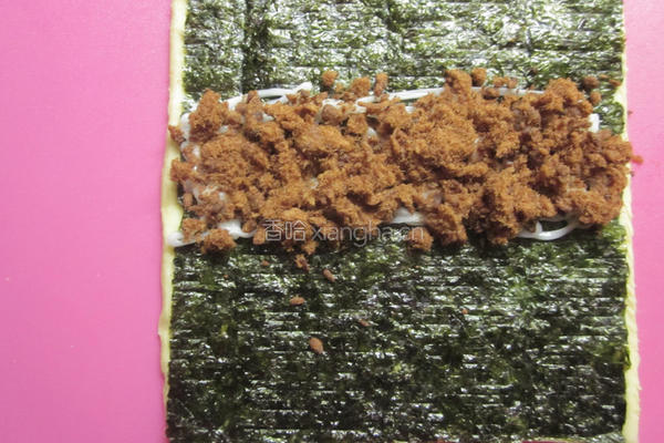 简易小点心-起酥肉松海苔包「元本山海苔」的做法图解2